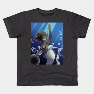 Gray Mermaid Kids T-Shirt